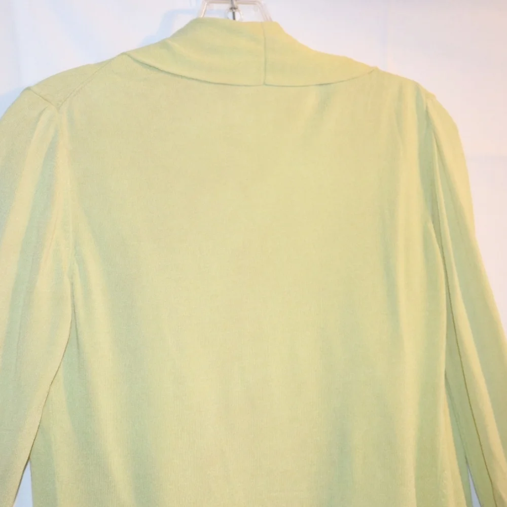 Lafayette 148 New York  open cardigan sweater. Yellow‎ Cotton Size Small